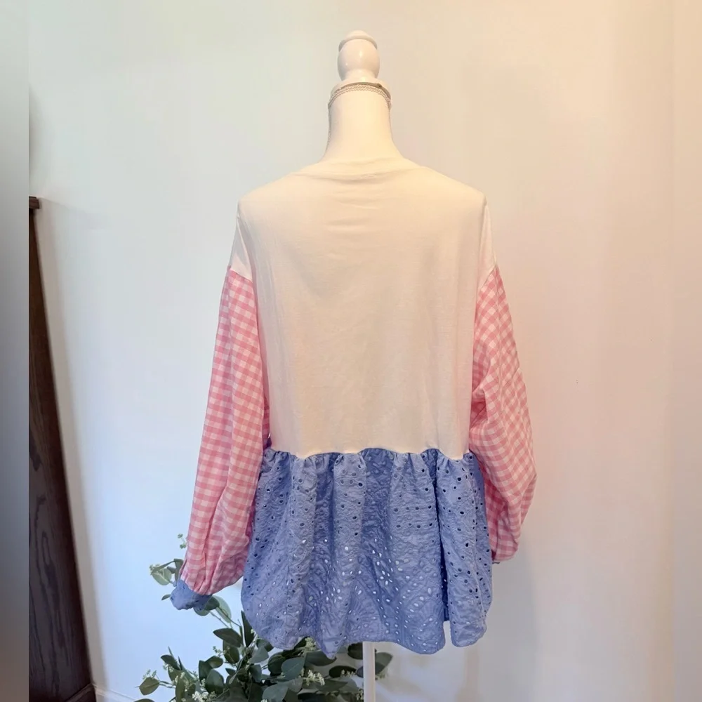 🩵🩷 Pink & Blue ‘MAMA’ Top 🩷🩵 - Picture 5 of 5